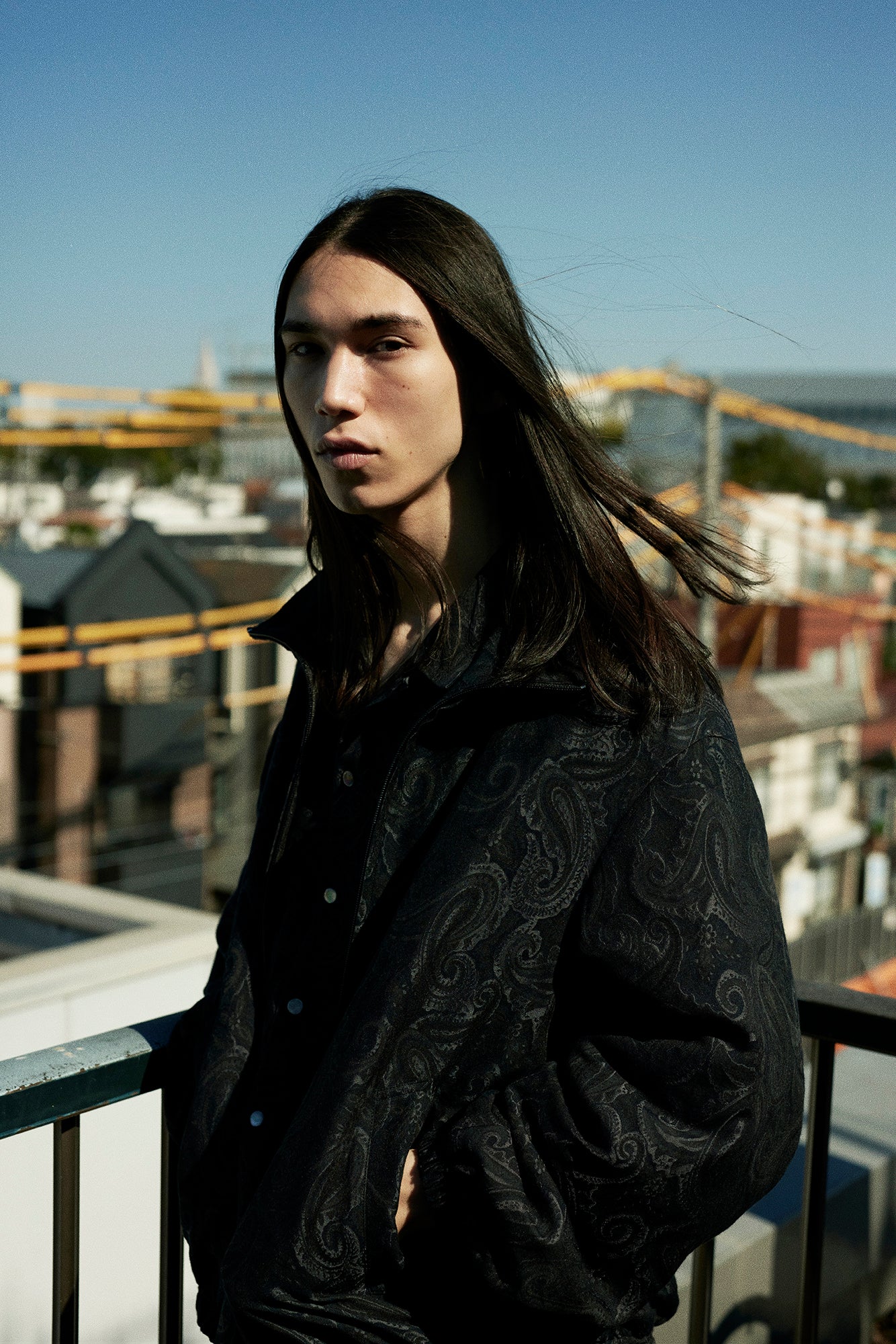 Track jacket - Paisley jacquard / Black