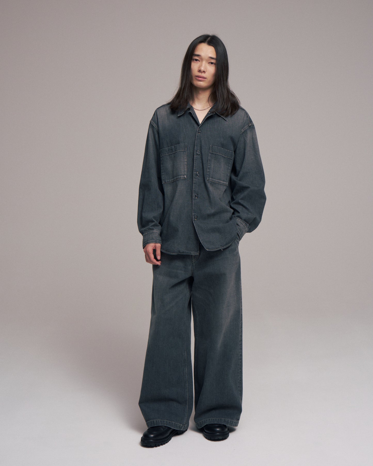 Baggy jeans - Old vintage wash / Mid black
