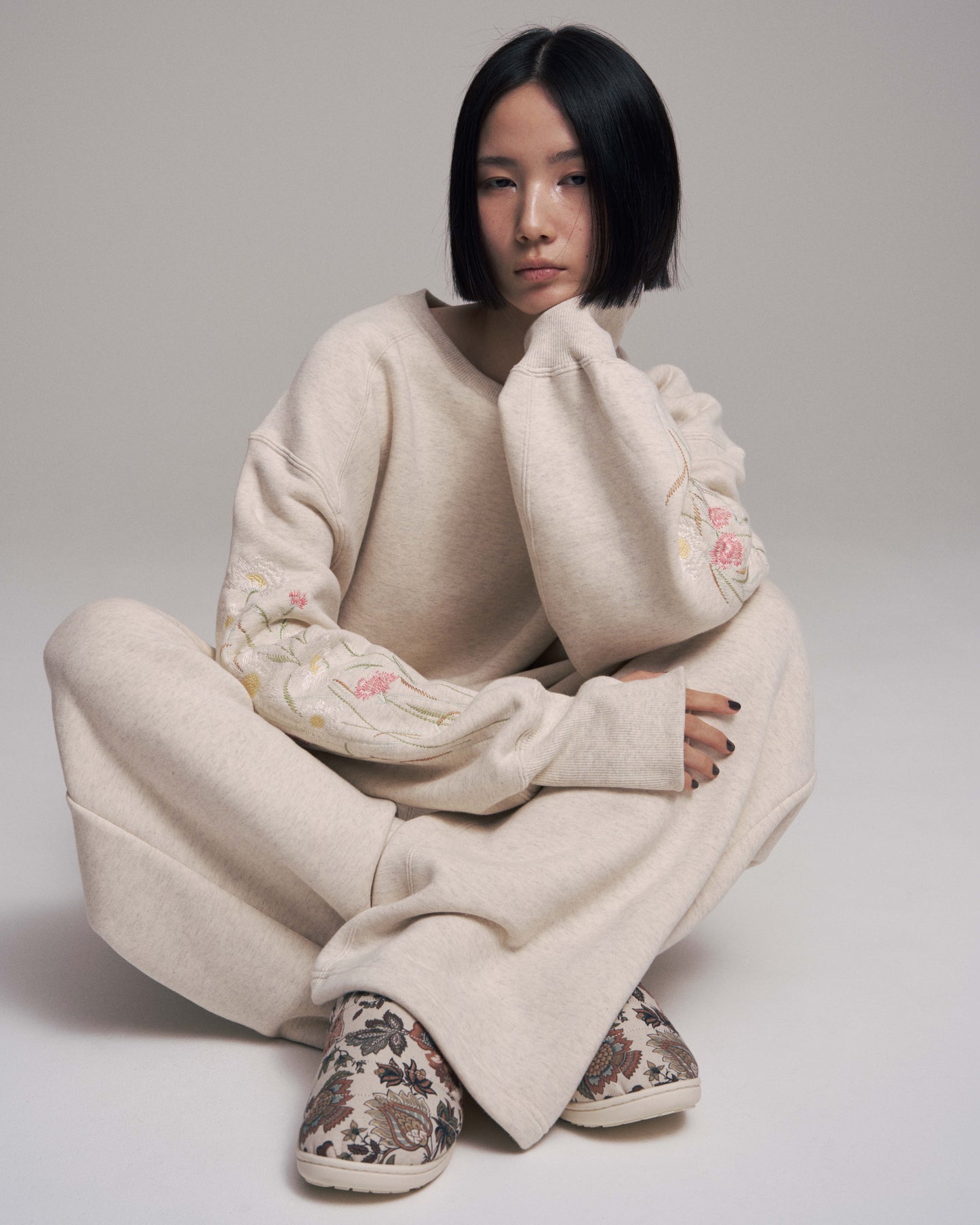 Wide sweat pant / Oatmeal