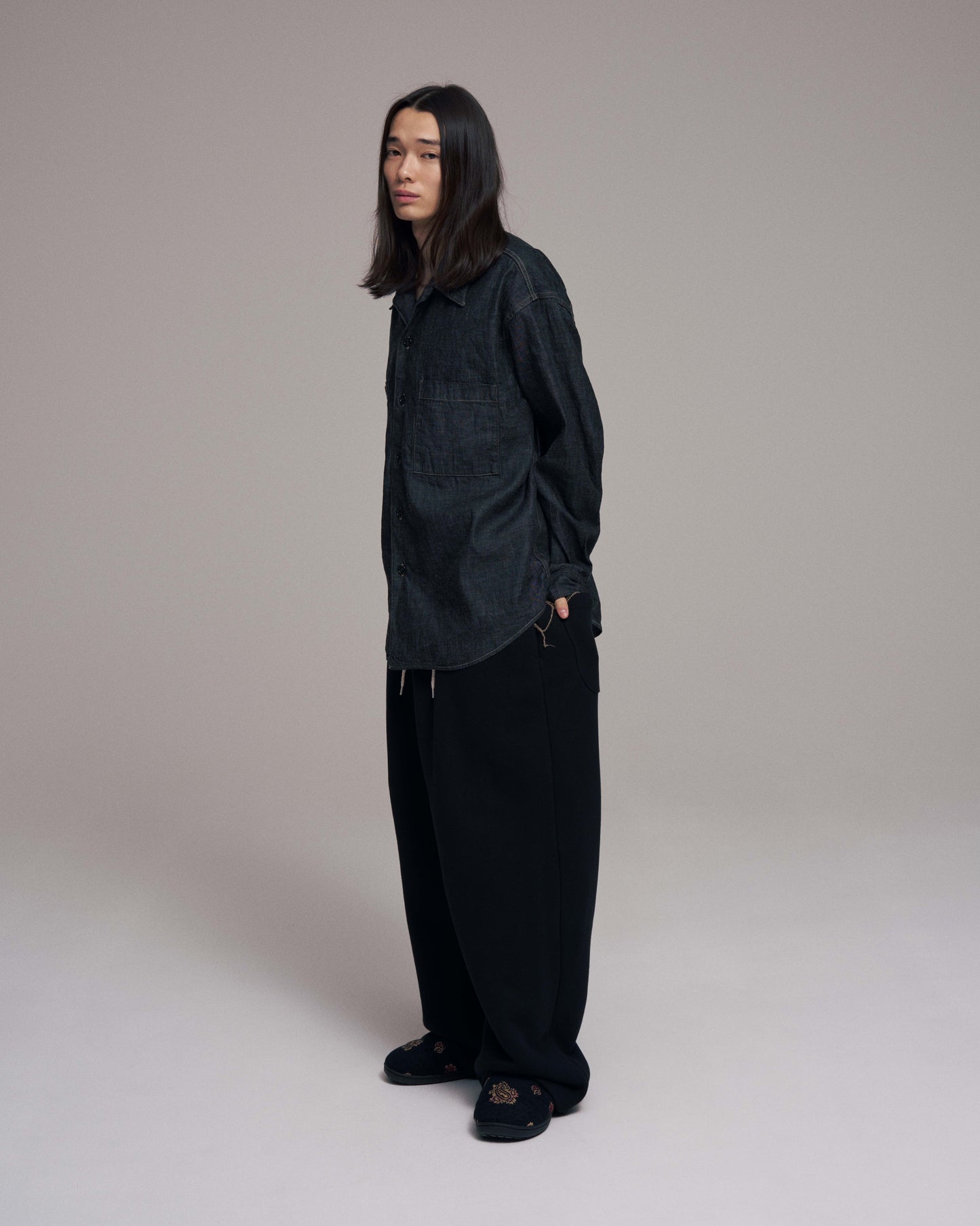 Denim big shirt - One wash / Black