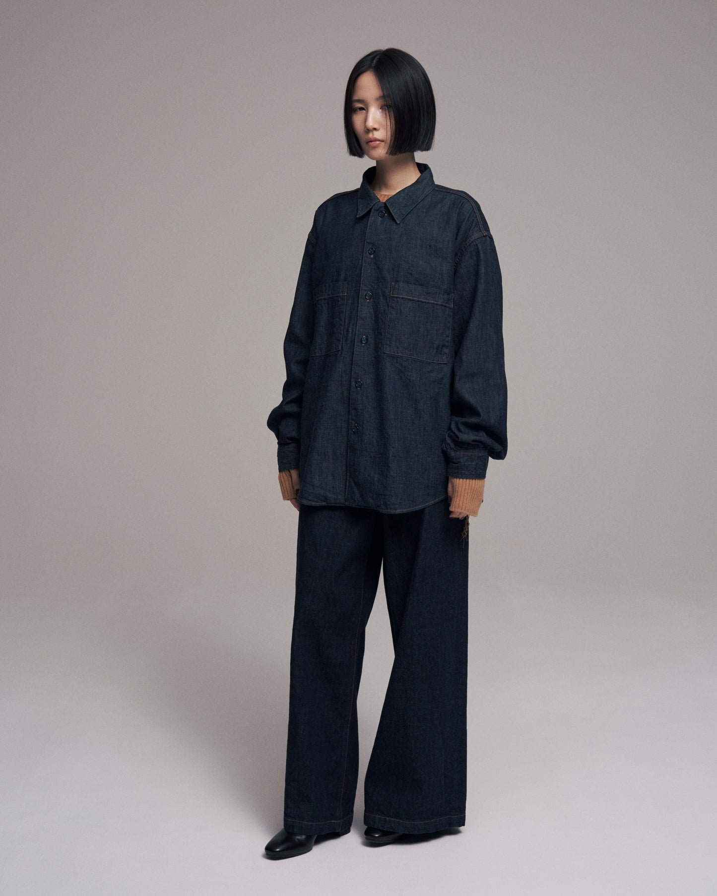 Denim big shirt - One wash / Indigo