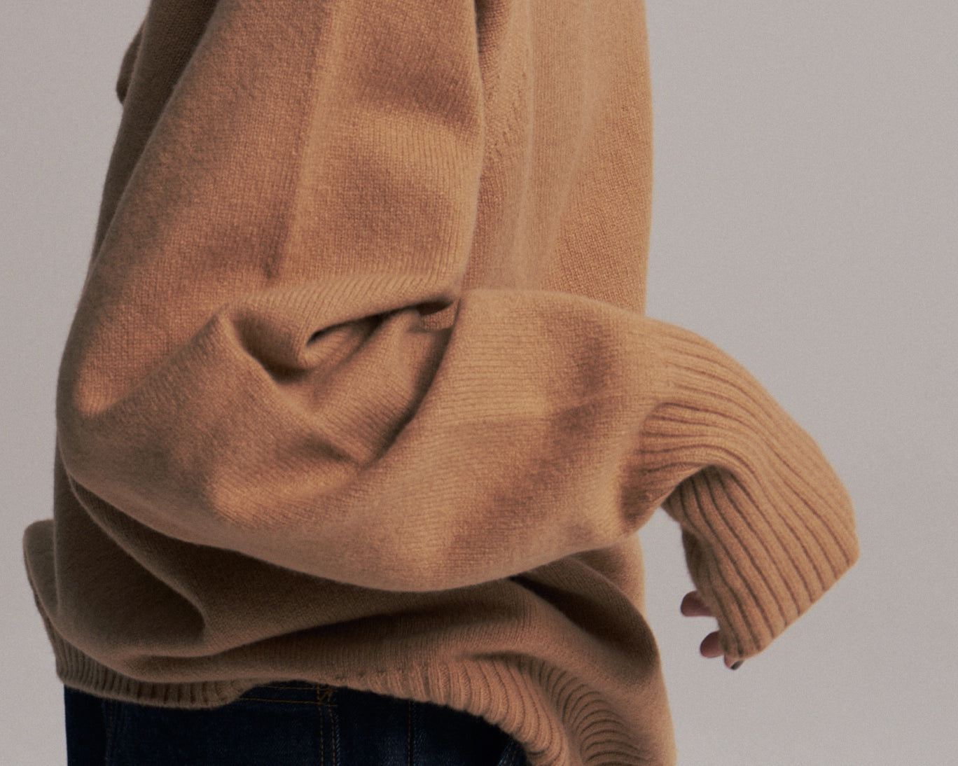 Seamless knit sweater - Wool & cashmere & silk / Purple