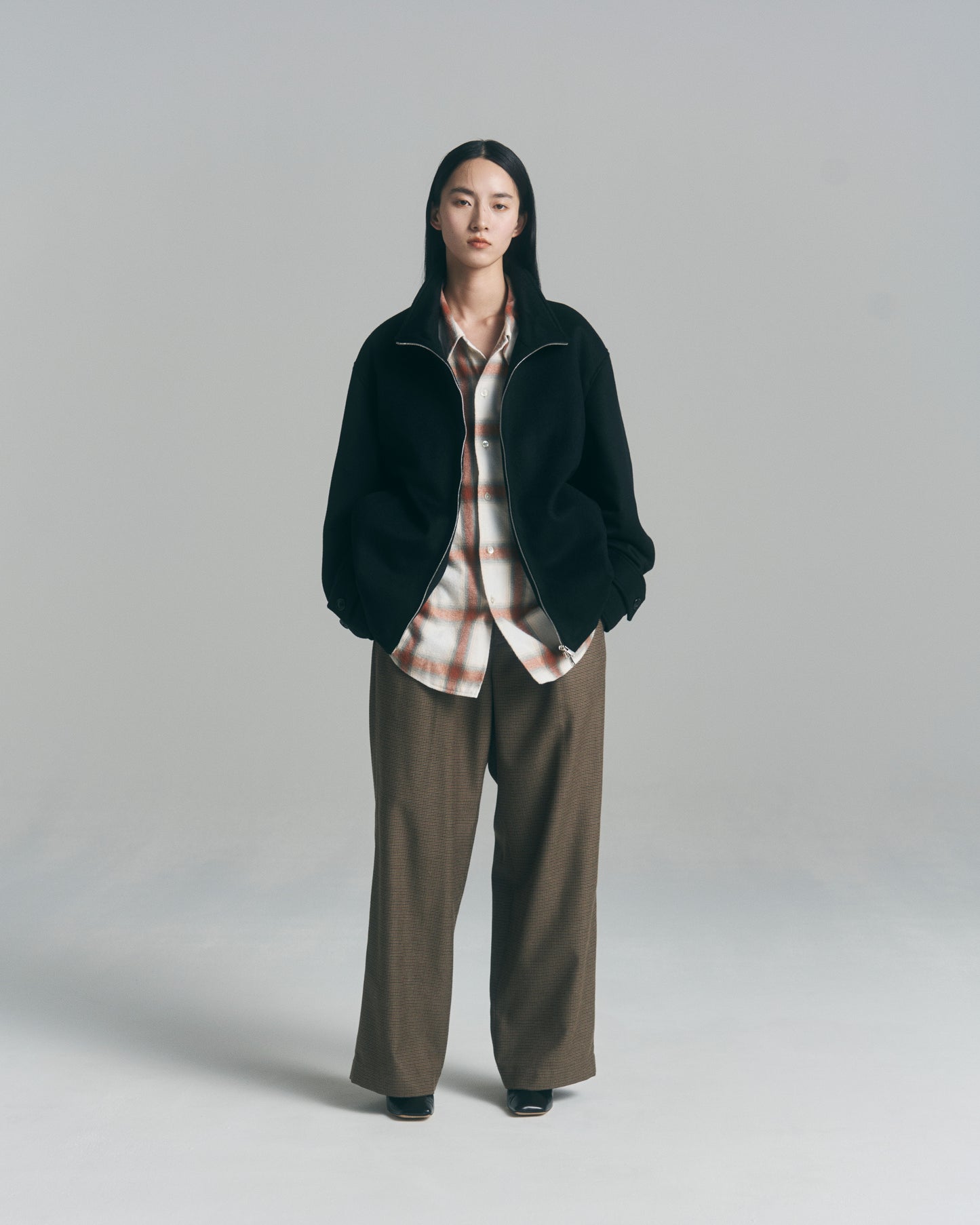 Wide Gun Club Check Utility Trousers / Brown