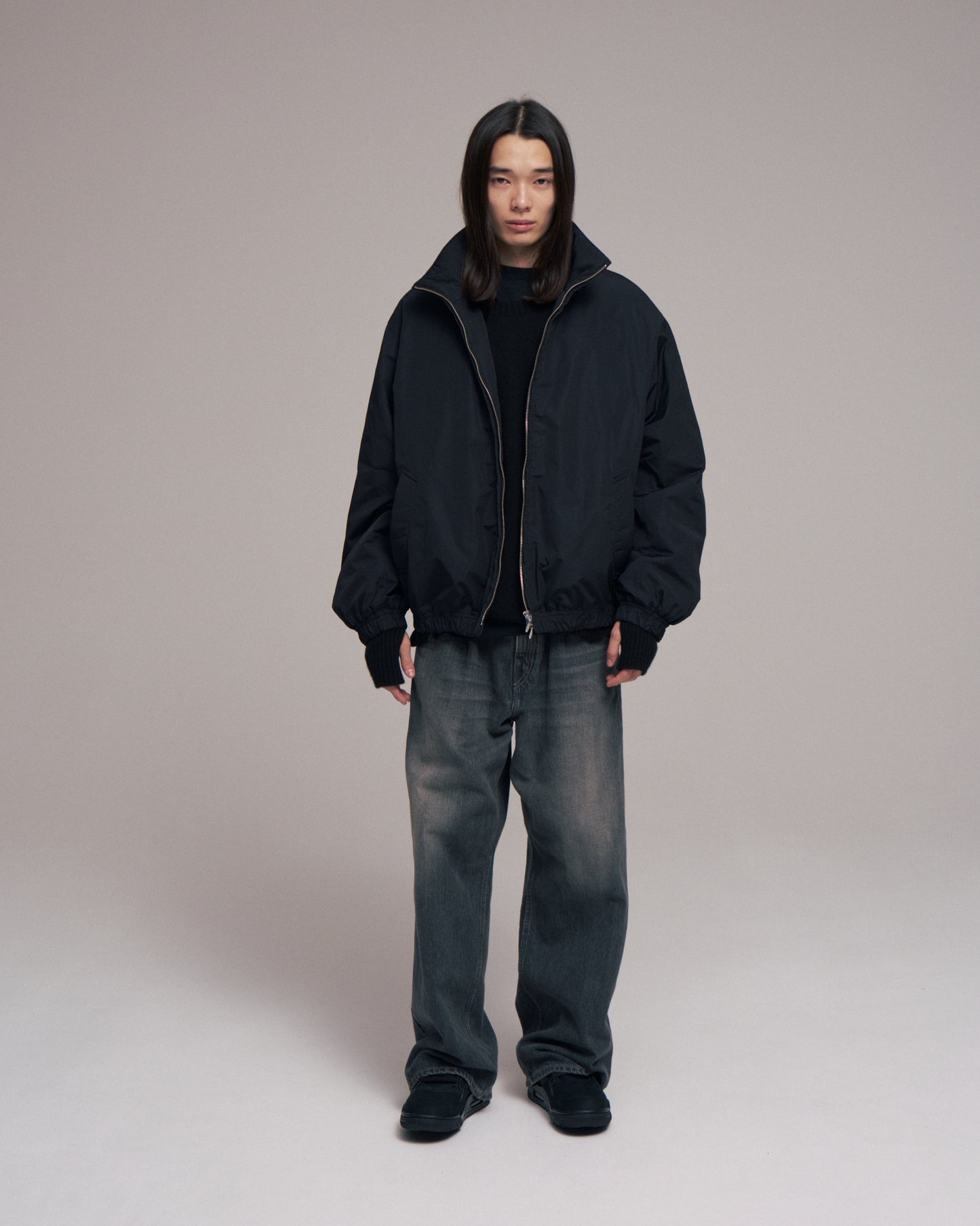 Quilted lining track jacket - Taffeta / Black