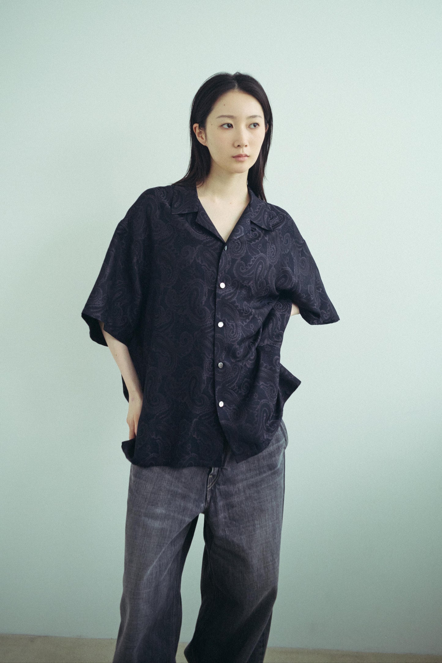 Aloha shirt - Paisley jacquard / Black - SuperNova. online store