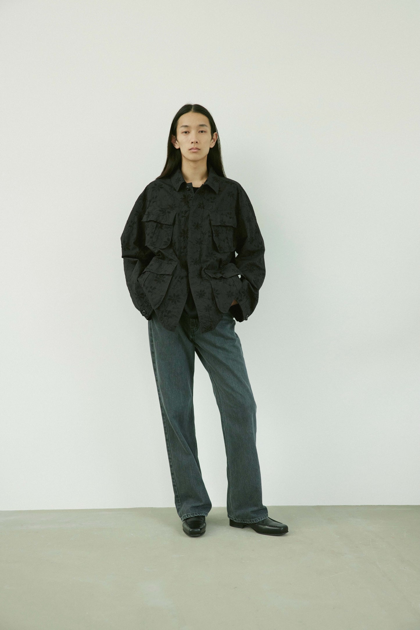 Boot cut jeans - Bleached wash / Black