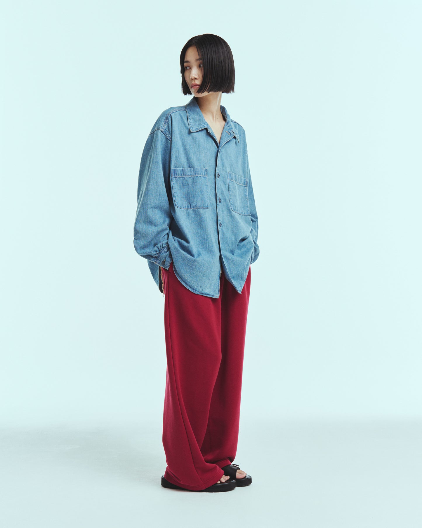 Denim big shirt - Vintage wash / Light indigo