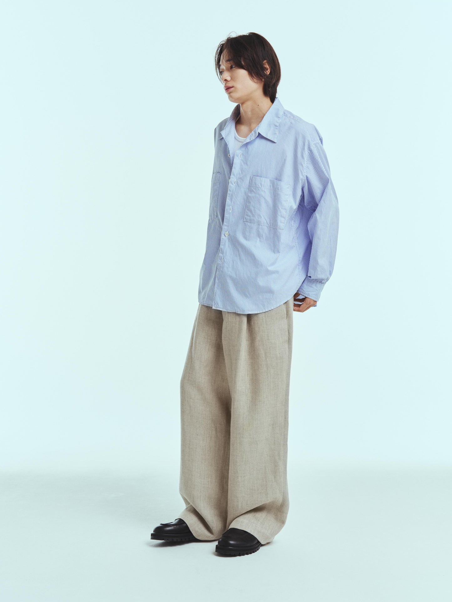 Wide easy pants - Linen / Natural