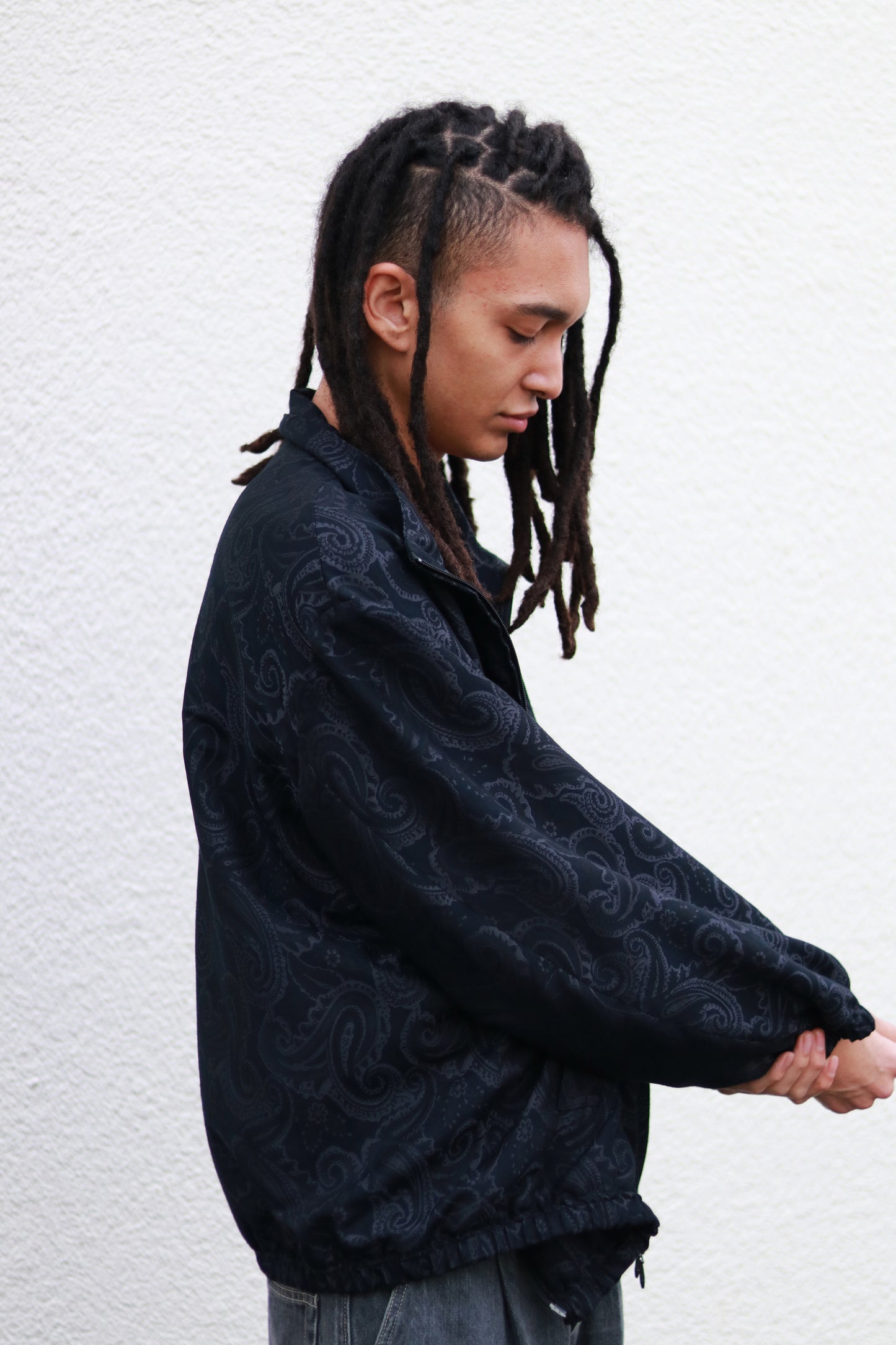 Track jacket - Paisley jacquard / Black