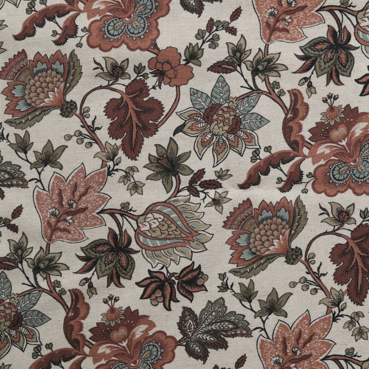 Box pleats wide shorts - Flower print / Natural