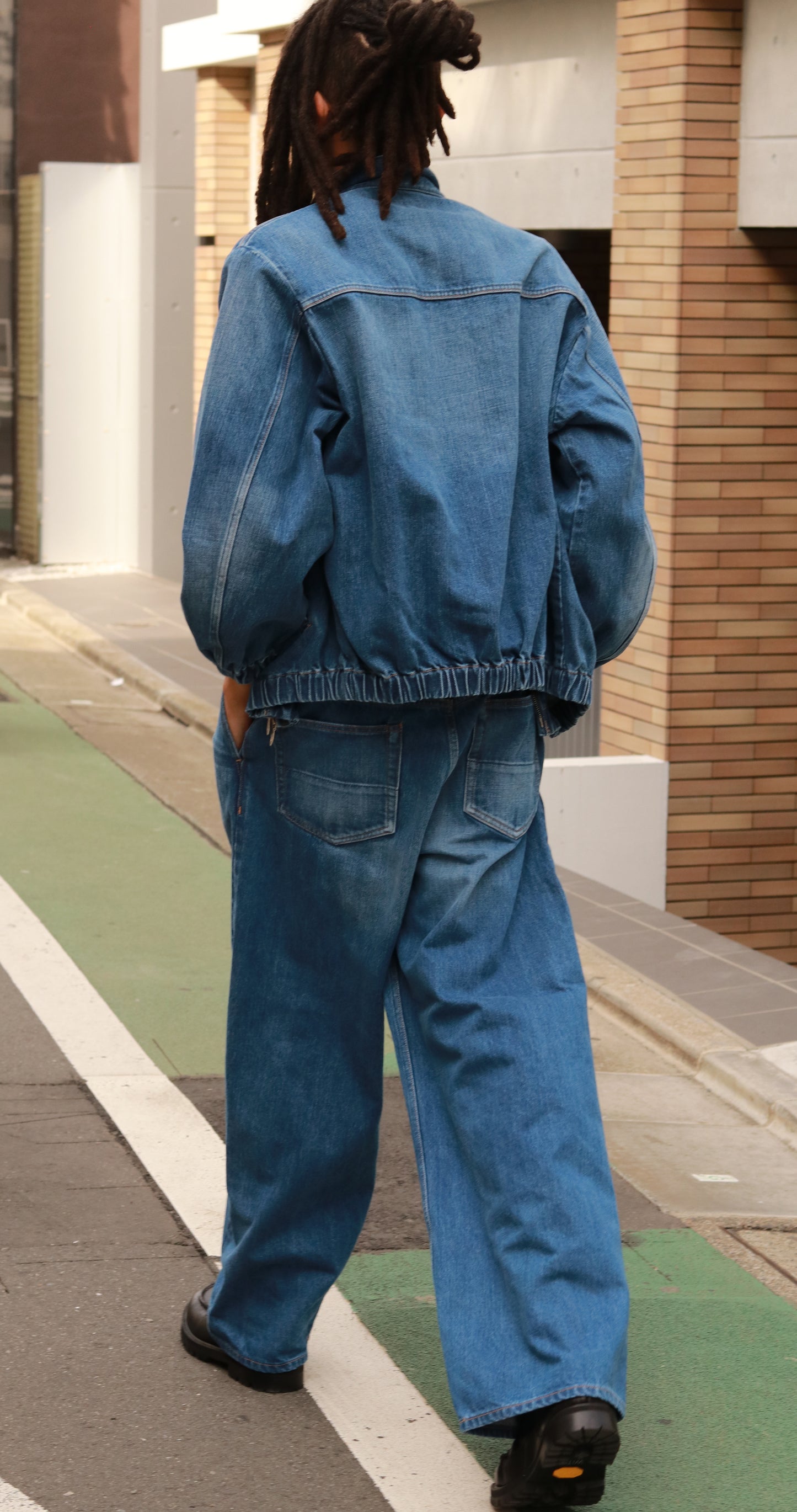 Wide selvedge jeans - Old vintage wash / Mid indigo