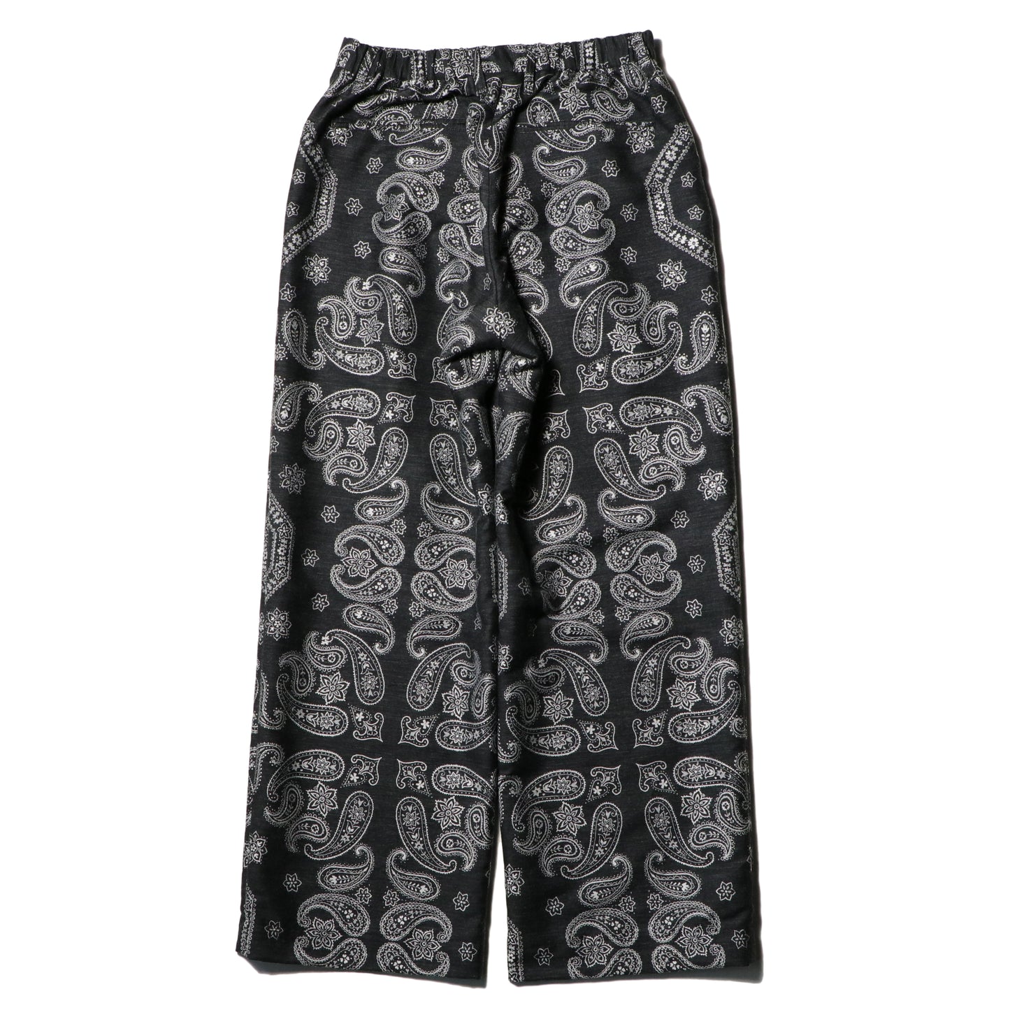 Wide utility trouser - Bandana jacquard /Black