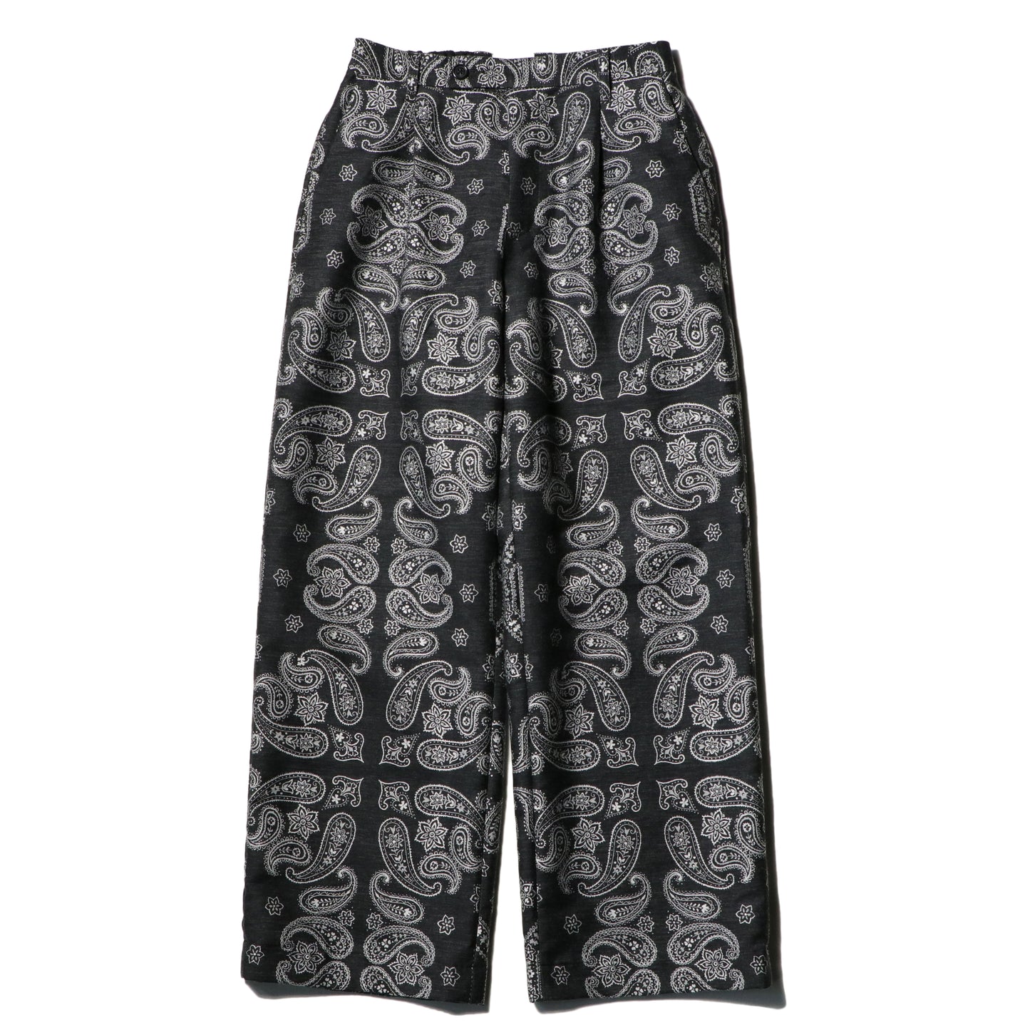 Wide utility trouser - Bandana jacquard /Black