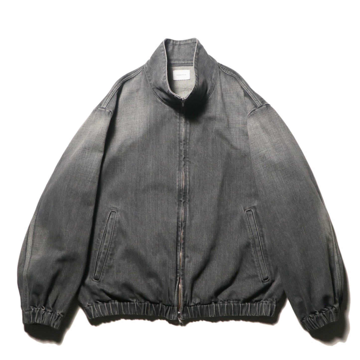 Denim track jacket - Old vintage wash / Mid black