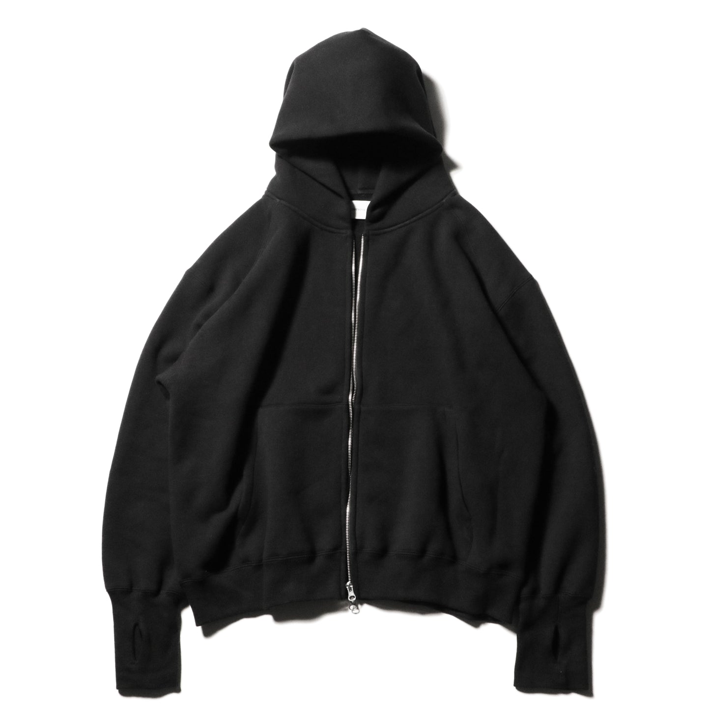Sweat big zip hoody / Black