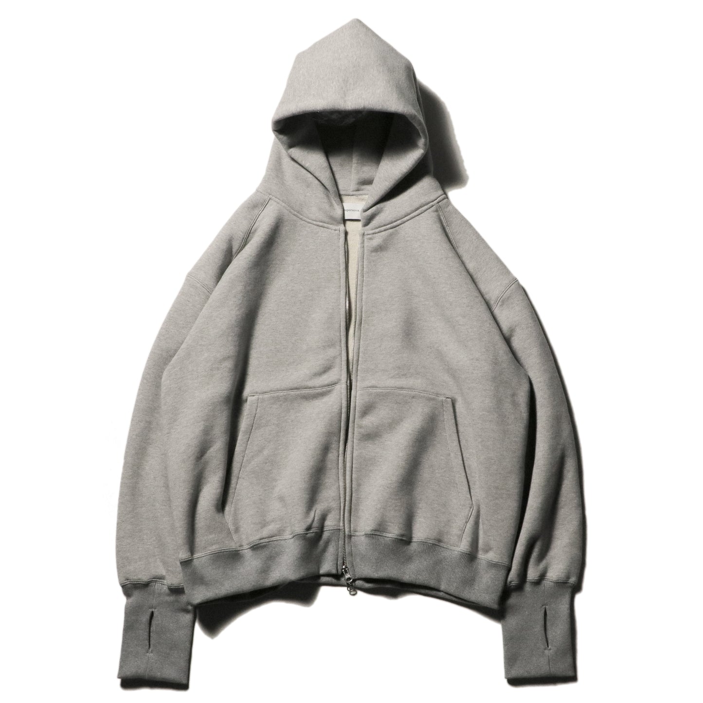 Sweat big zip hoody / Gray