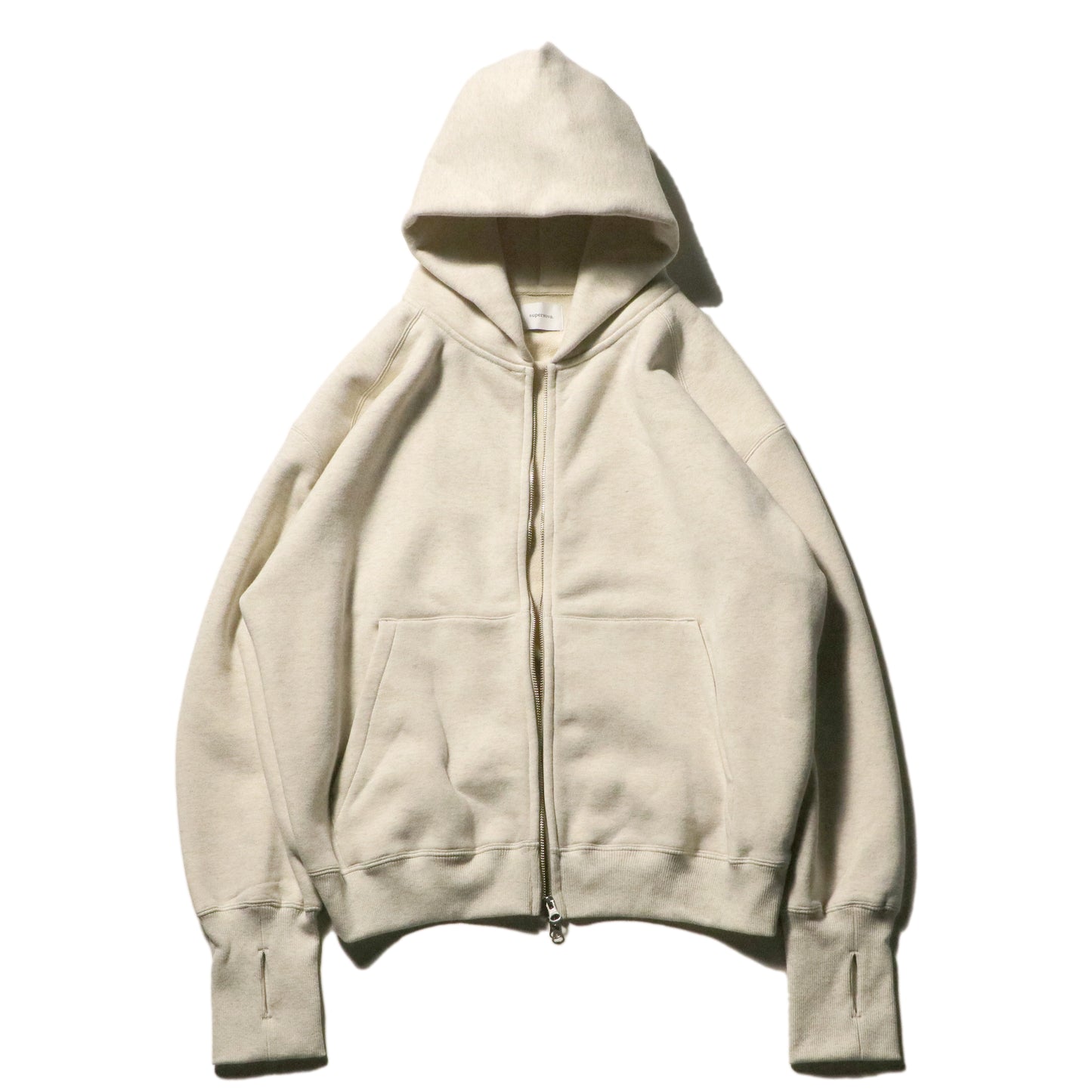 Sweat big zip hoody / Oatmeal