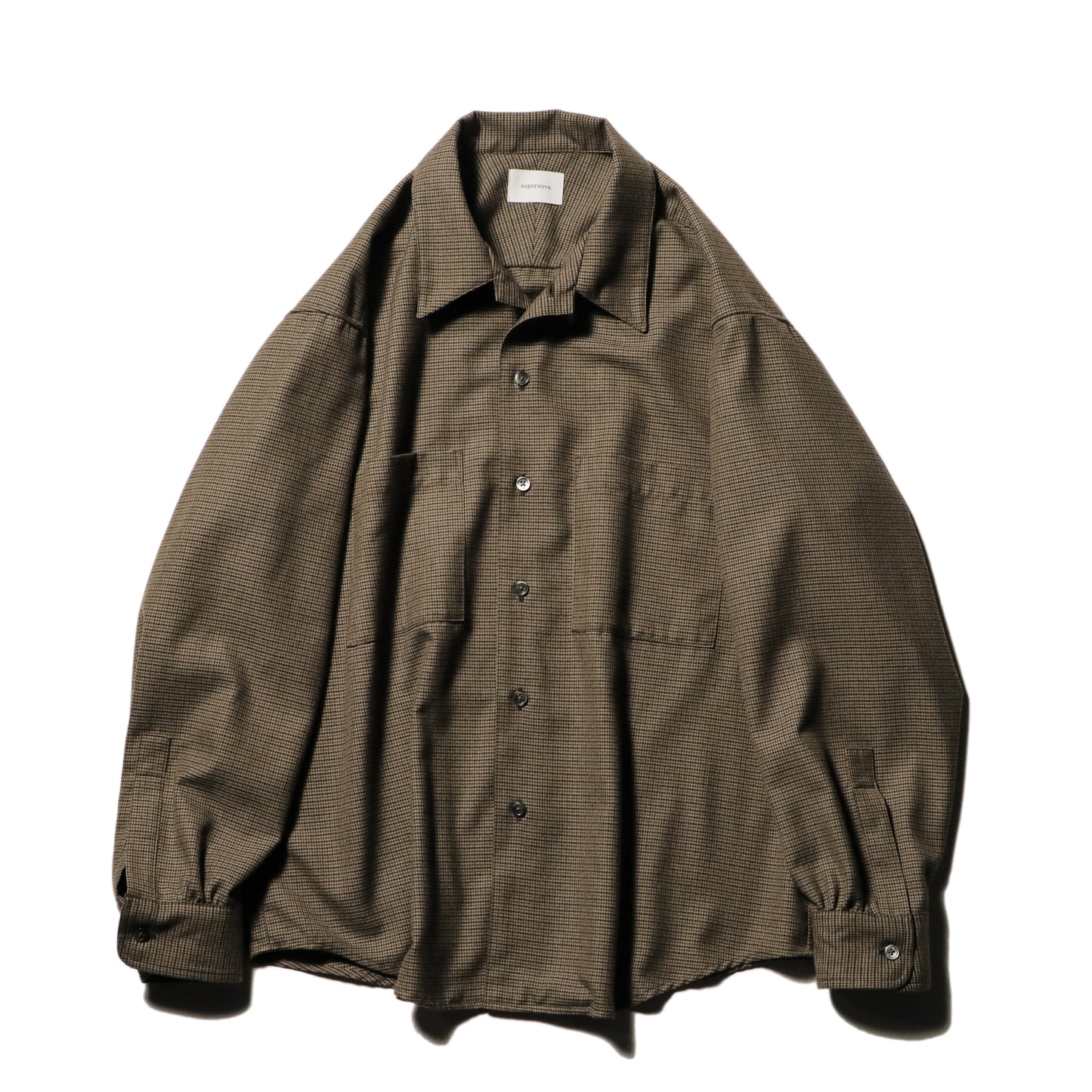 Split yoke big shirt - Gun club check / Brown