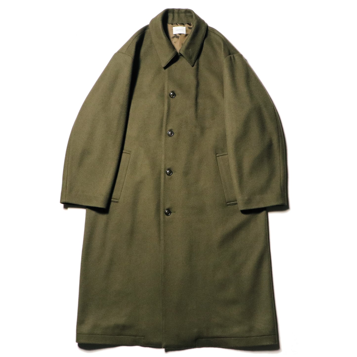 Bal collar coat - Melton / Olive