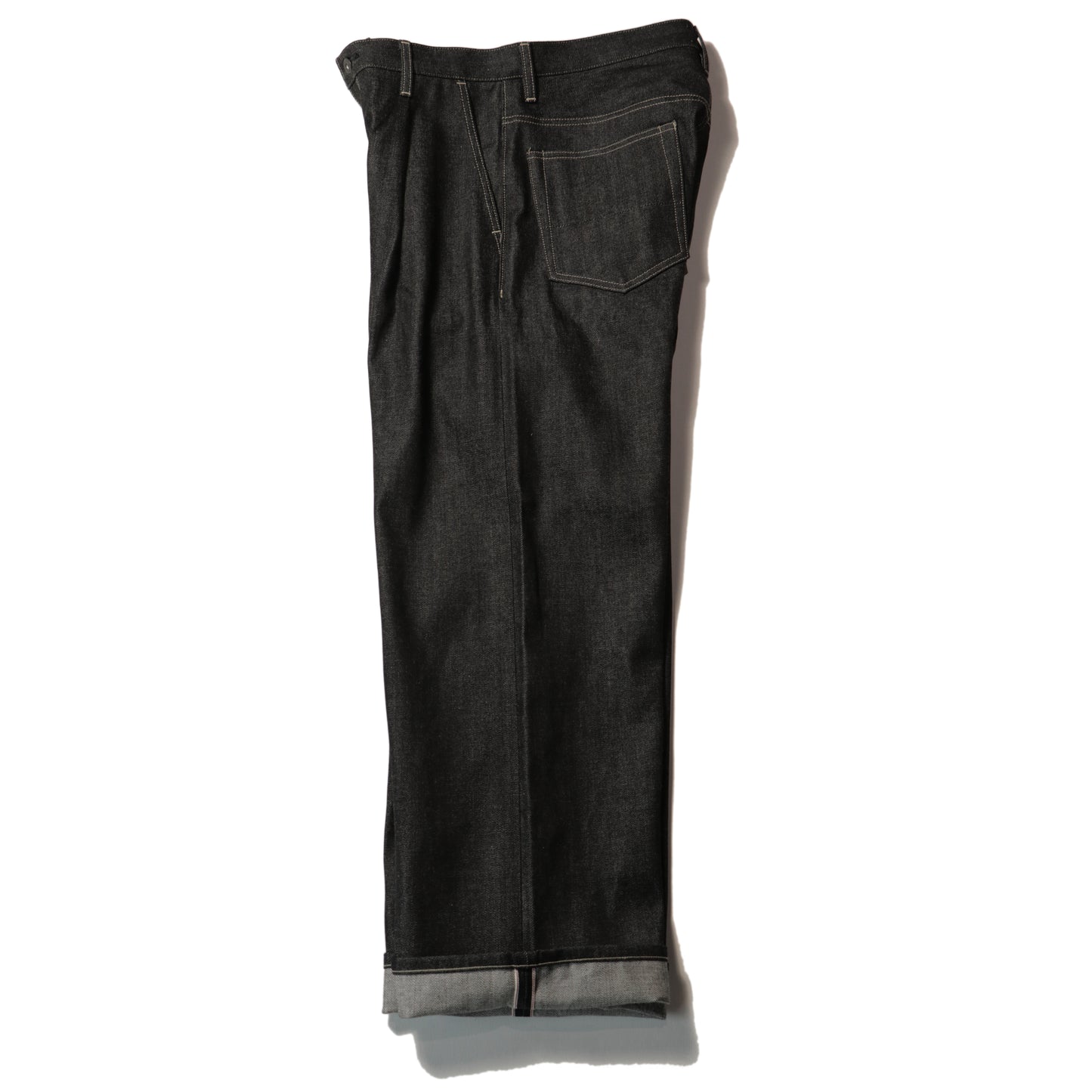 Wide selvedge jeans - Rigid denim / Black