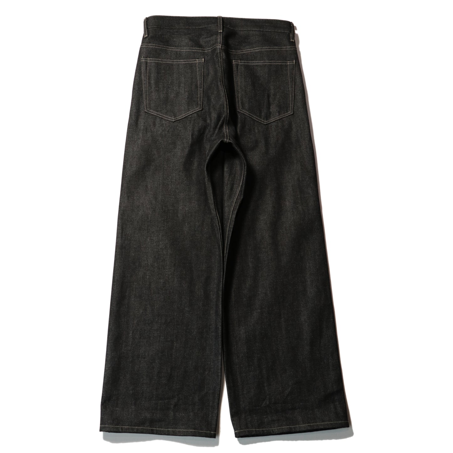 Wide selvedge jeans - Rigid denim / Black
