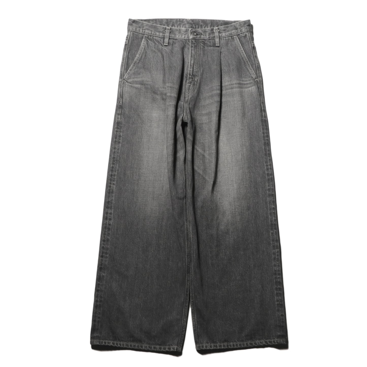 Wide selvedge jeans - Old vintage wash / Mid black