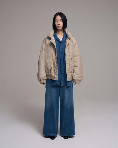Denim big shirt - Old vintage wash / Mid indigo