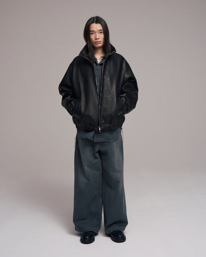 Leather track jacket - Horse hide