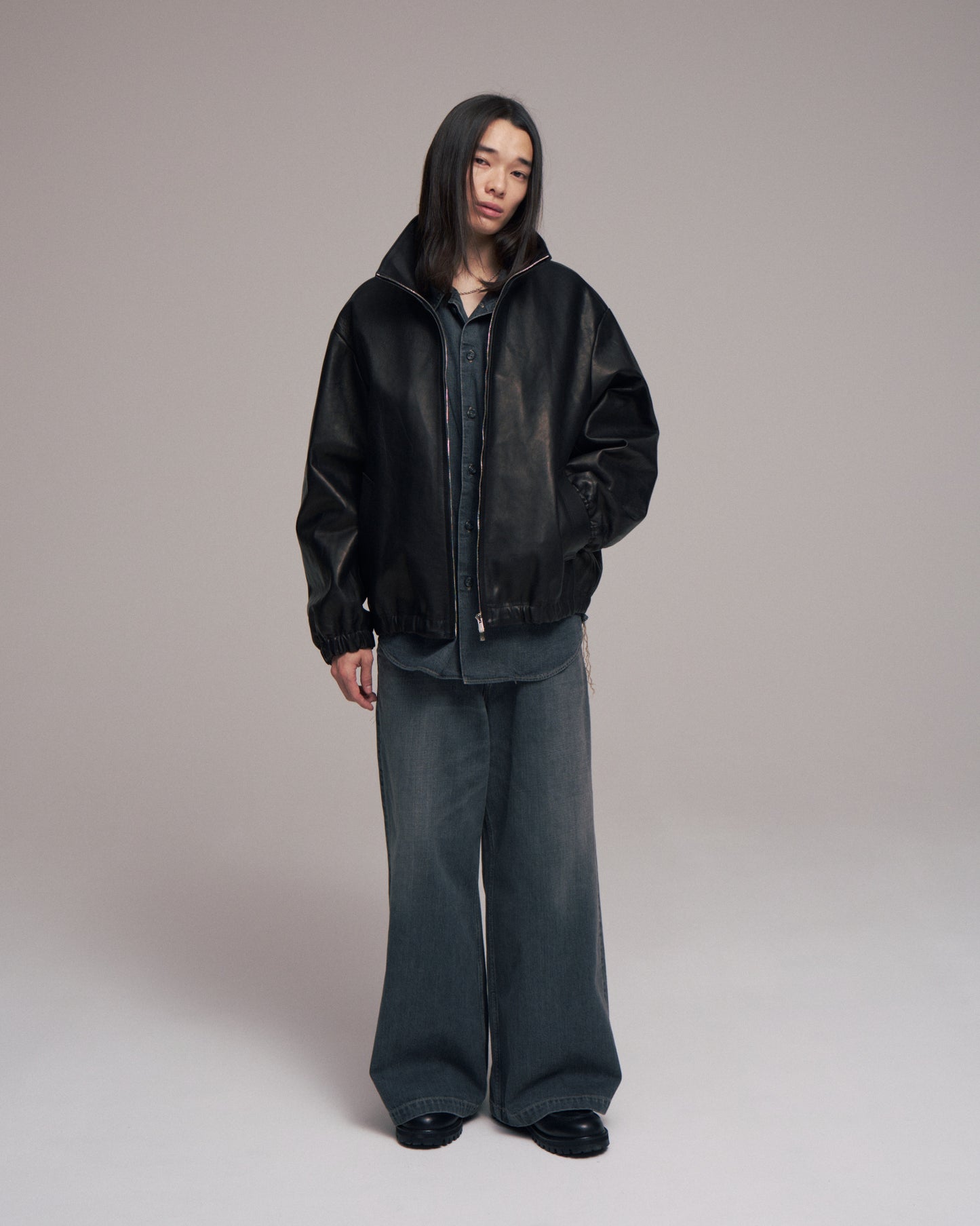 Leather track jacket - Horse hide