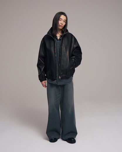 Leather track jacket - Horse hide