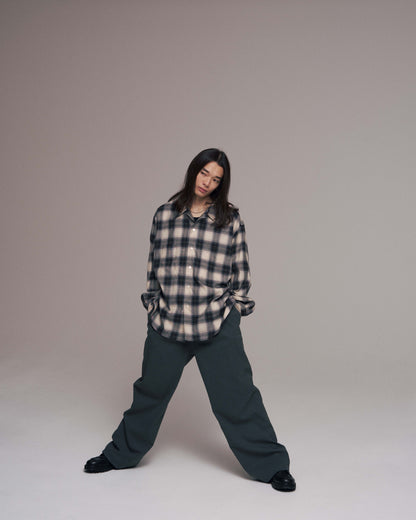 Wide easy pants - Solid / Charcoal