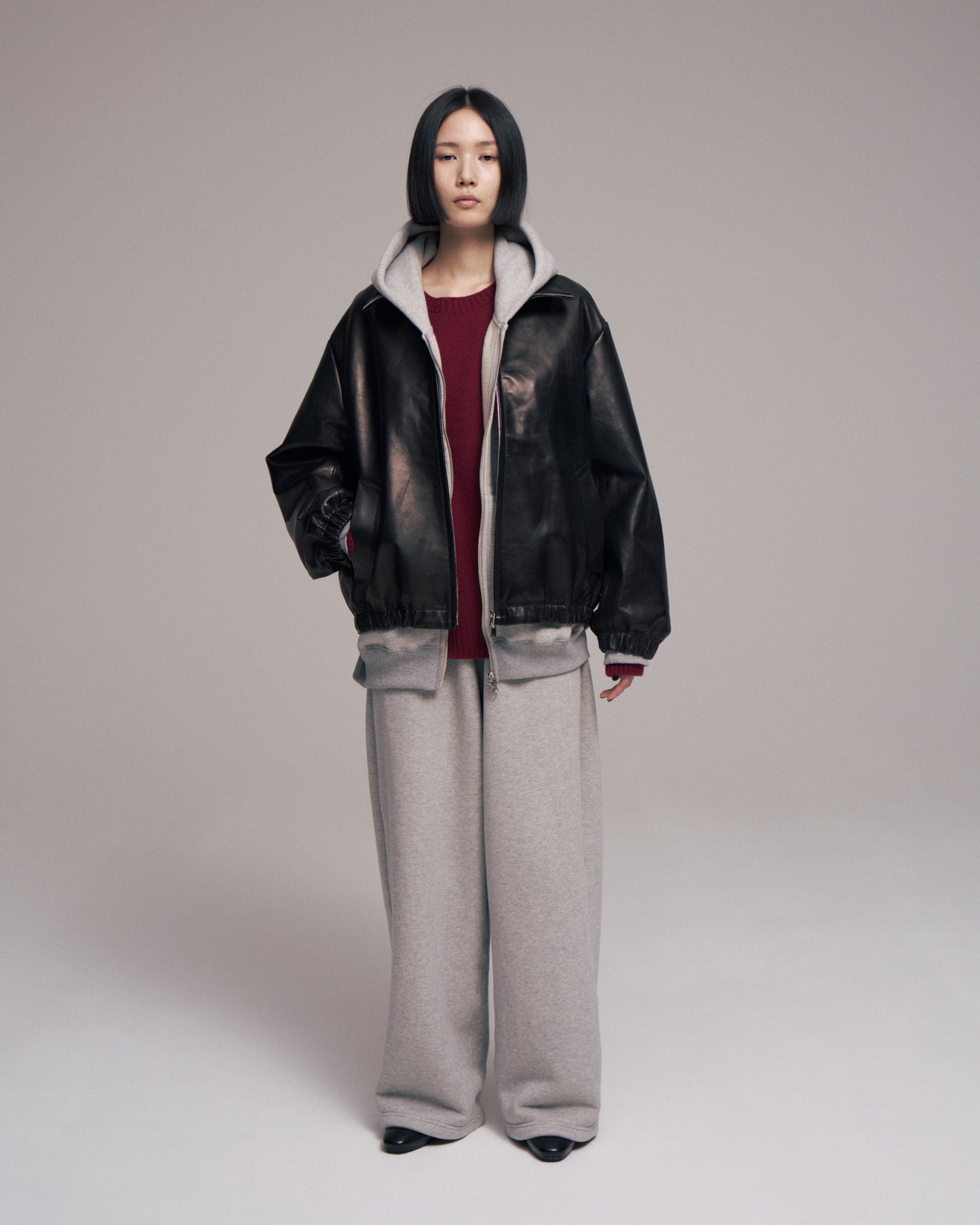 Leather track jacket - Horse hide