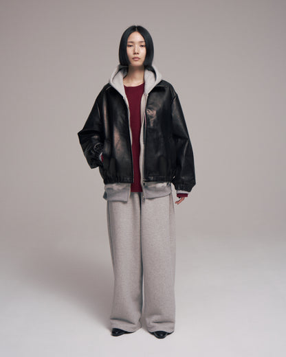 Leather track jacket - Horse hide