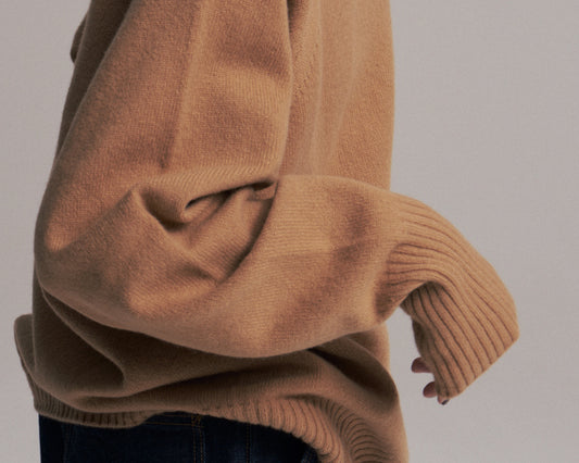 Seamless knit sweater - Wool & cashmere & silk / Purple