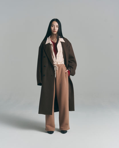 Wide Jacquard Sweatpants / Mocha