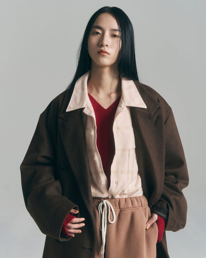 9月中旬発送予定 Ombre Check Flannel Shirt / Pink