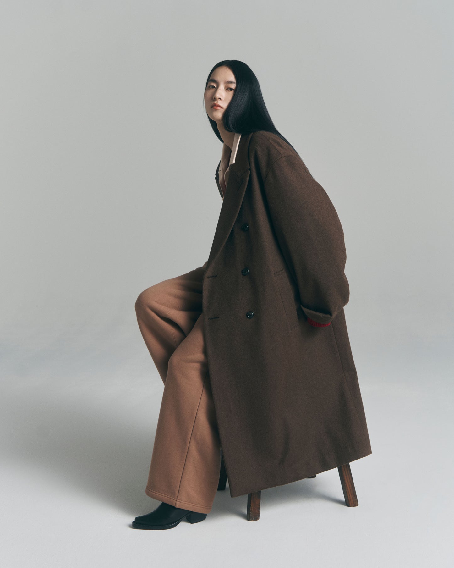 Wide Jacquard Sweatpants / Mocha