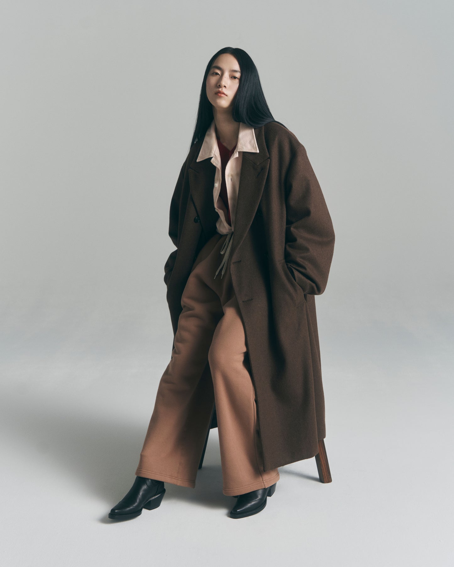 Wide Jacquard Sweatpants / Mocha