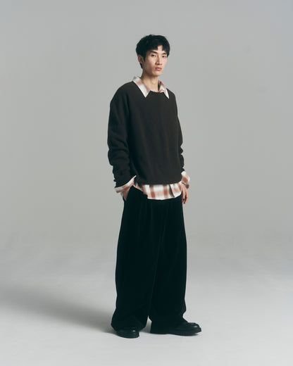 9月中発送予定 Corduroy Baggy Utility Trousers / Green