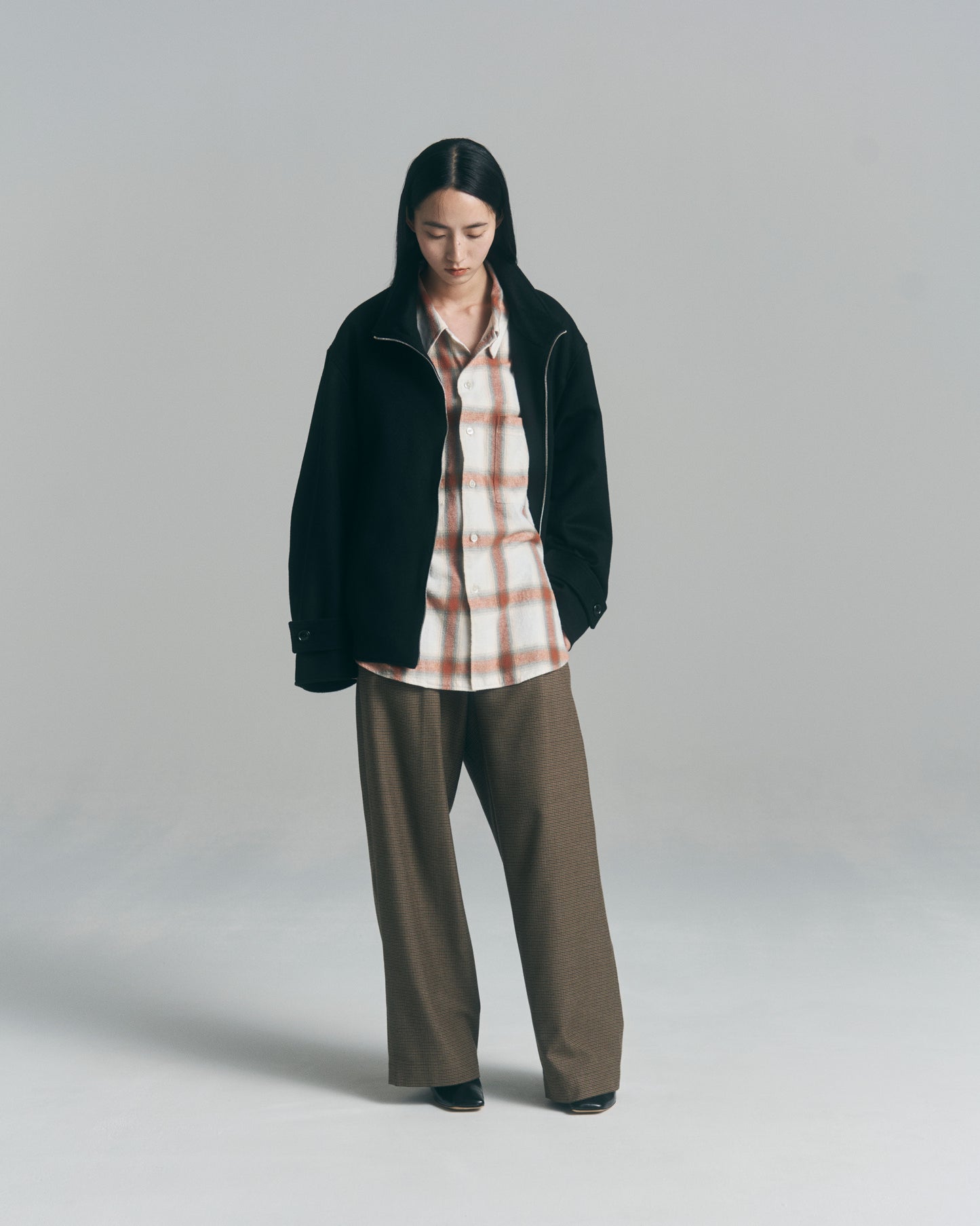 Wide Gun Club Check Utility Trousers / Brown