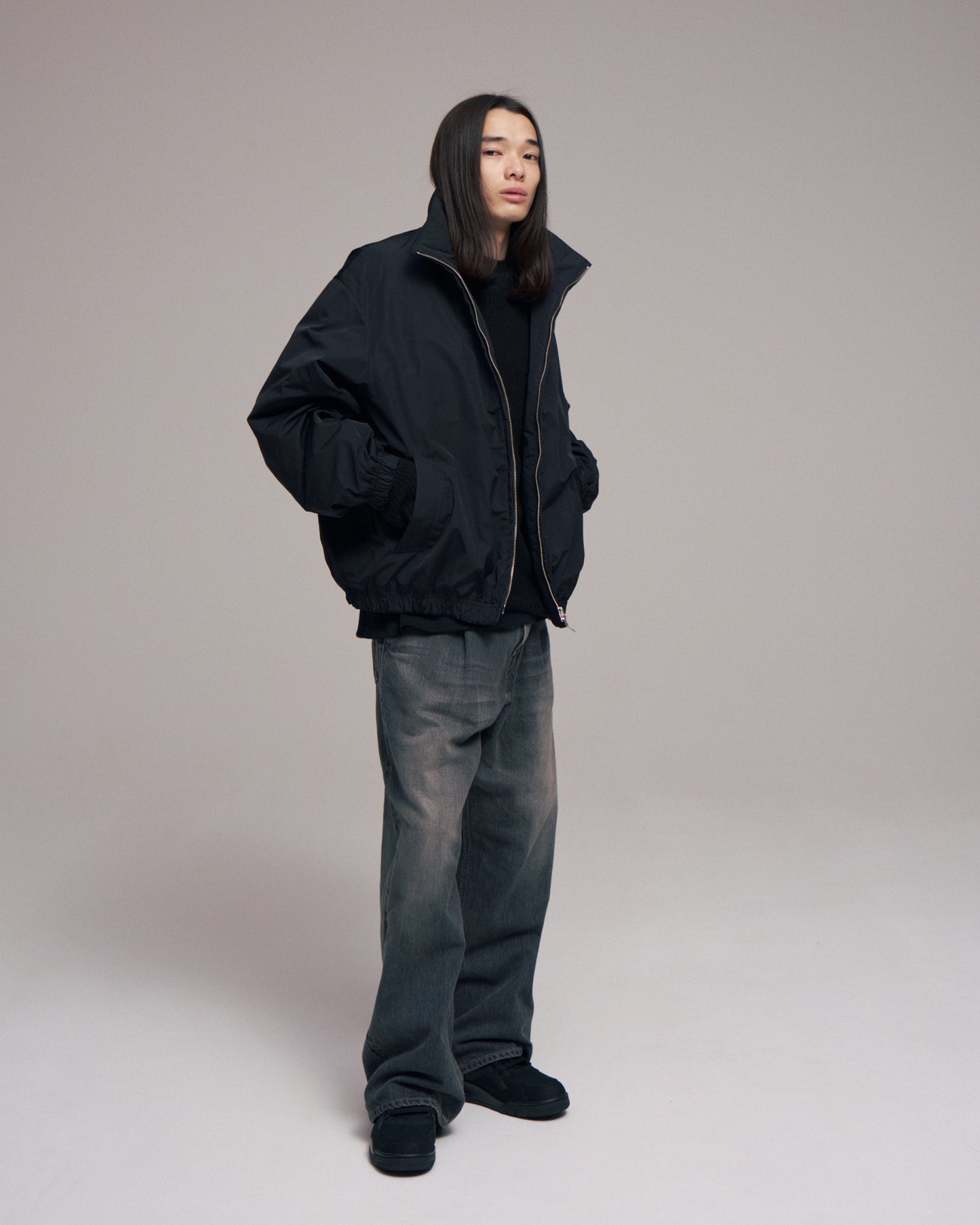 Quilted lining track jacket - Taffeta / Black