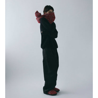 Padded stole - Bandana jacquard / Red