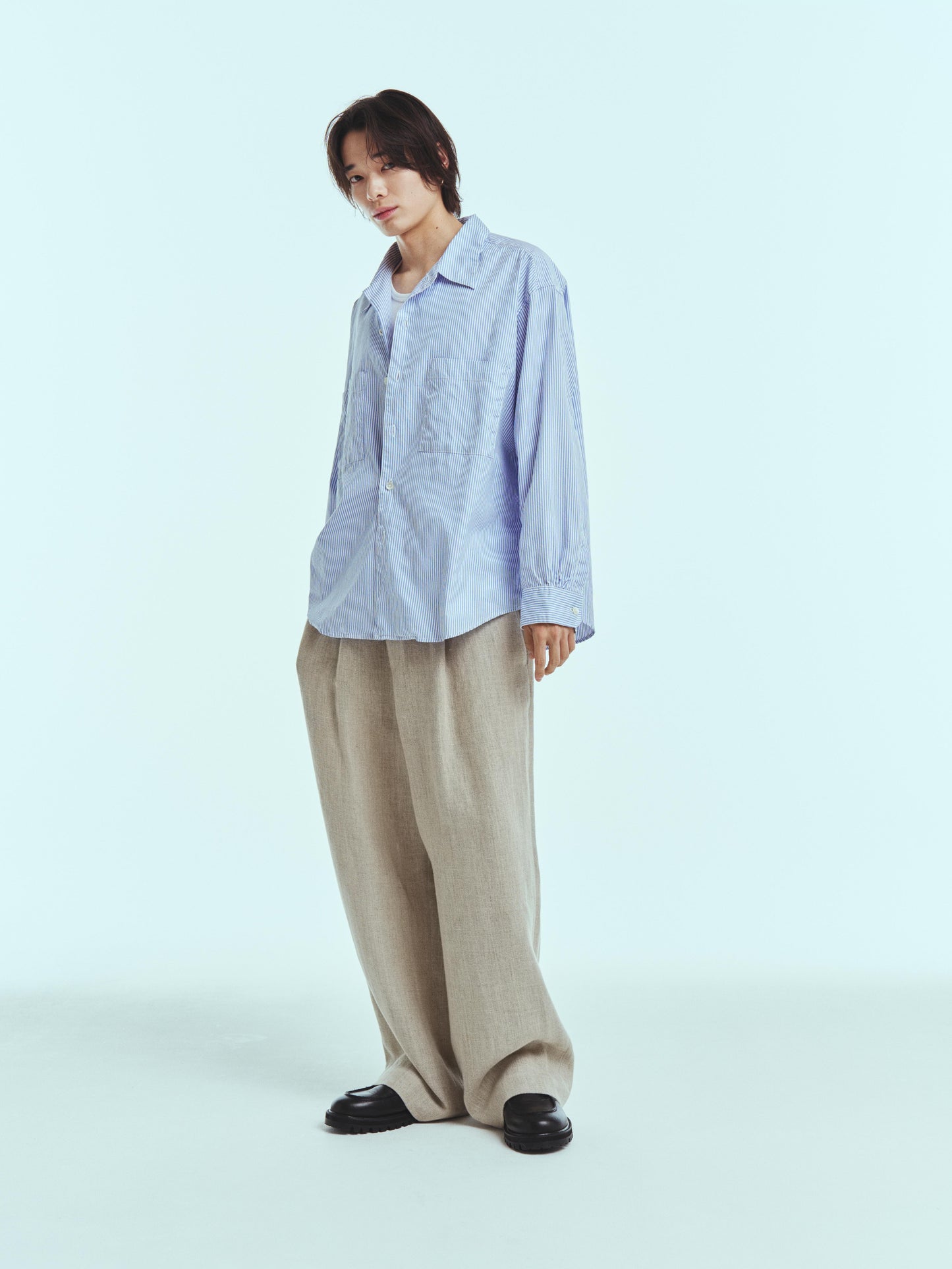 Wide easy pants - Linen / Natural