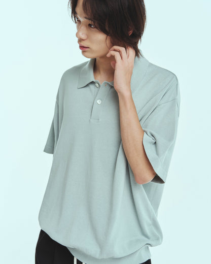 Knit polo - Cotton linen / Mint