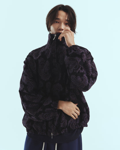 Track jacket - Sprinkled paisley jacquard / Black