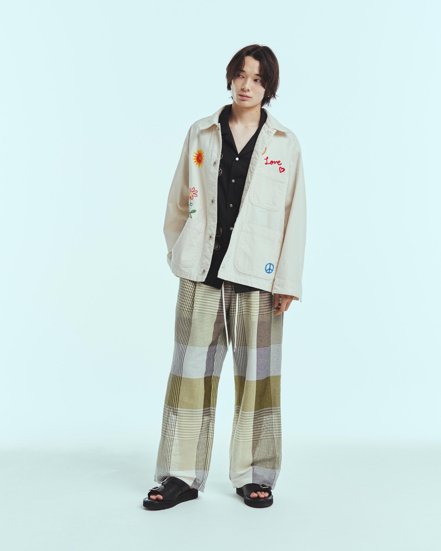 Mesh pants - Check / Yellow