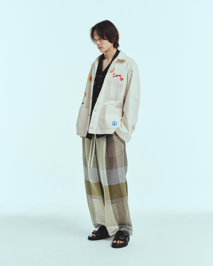 Mesh pants - Check / Yellow