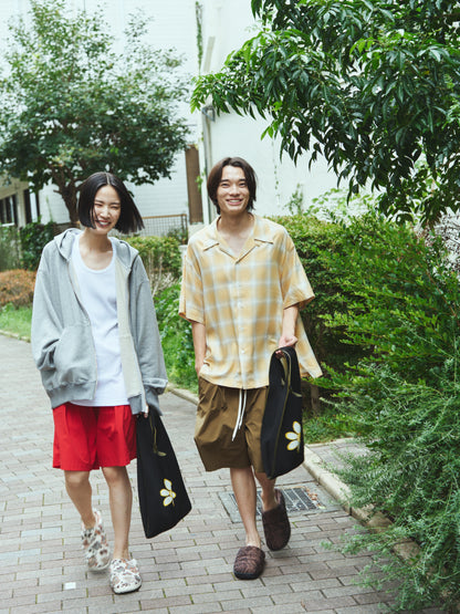 Aloha shirt - Ombre check / Yellow×Natural