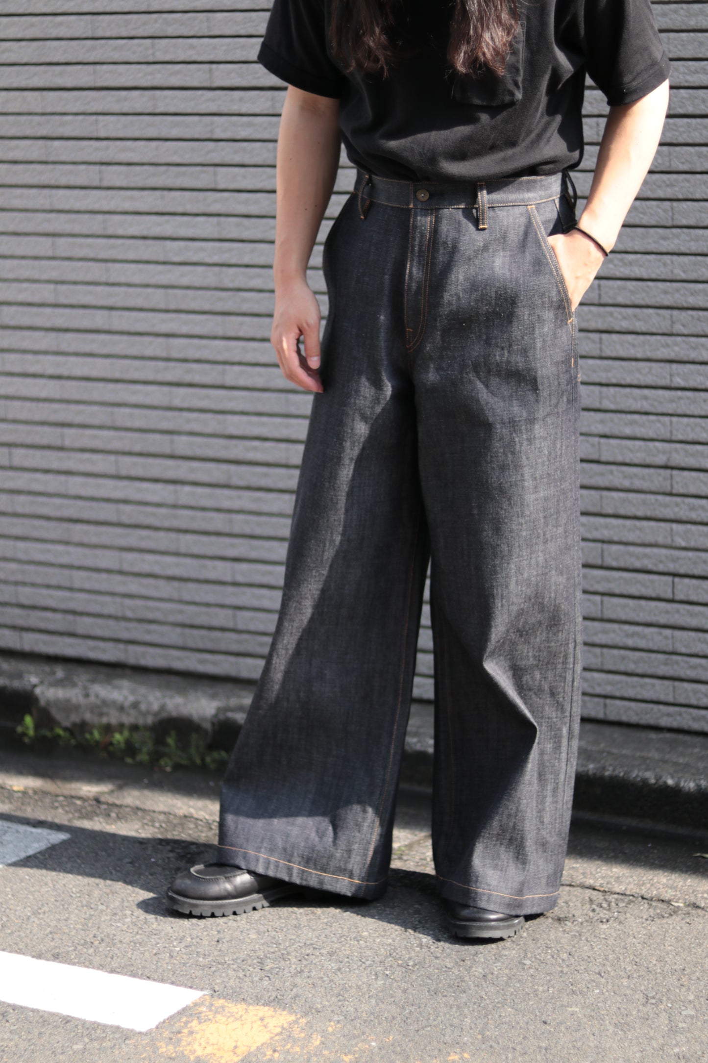 Baggy jeans -  Rigid denim / Indigo