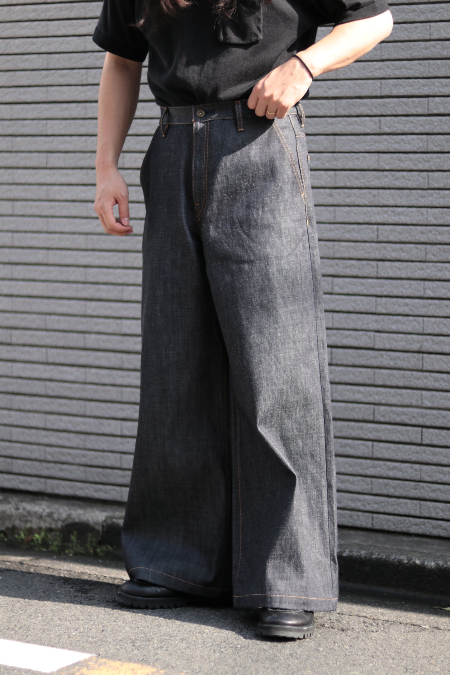 Baggy jeans -  Rigid denim / Indigo